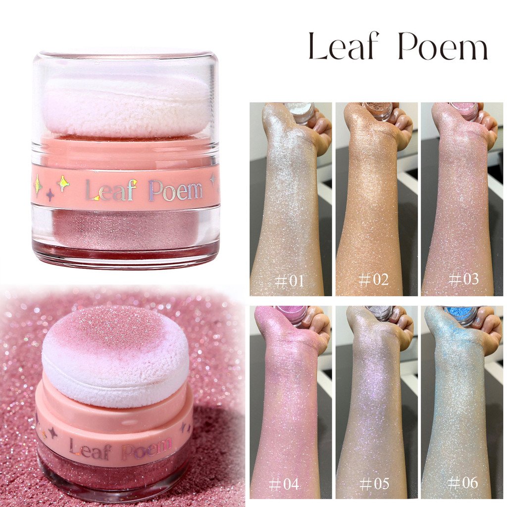 Novo produto destaque pó solto Paiping pó Streamer colorido fada rosto corpo Blush contorno pó destaque pó palco maquiag