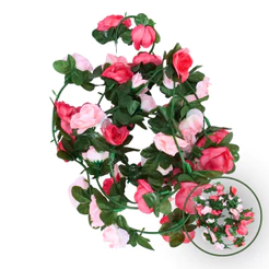 Flor Camélia Rosa Artificial Decorativa De Plástico - Castela