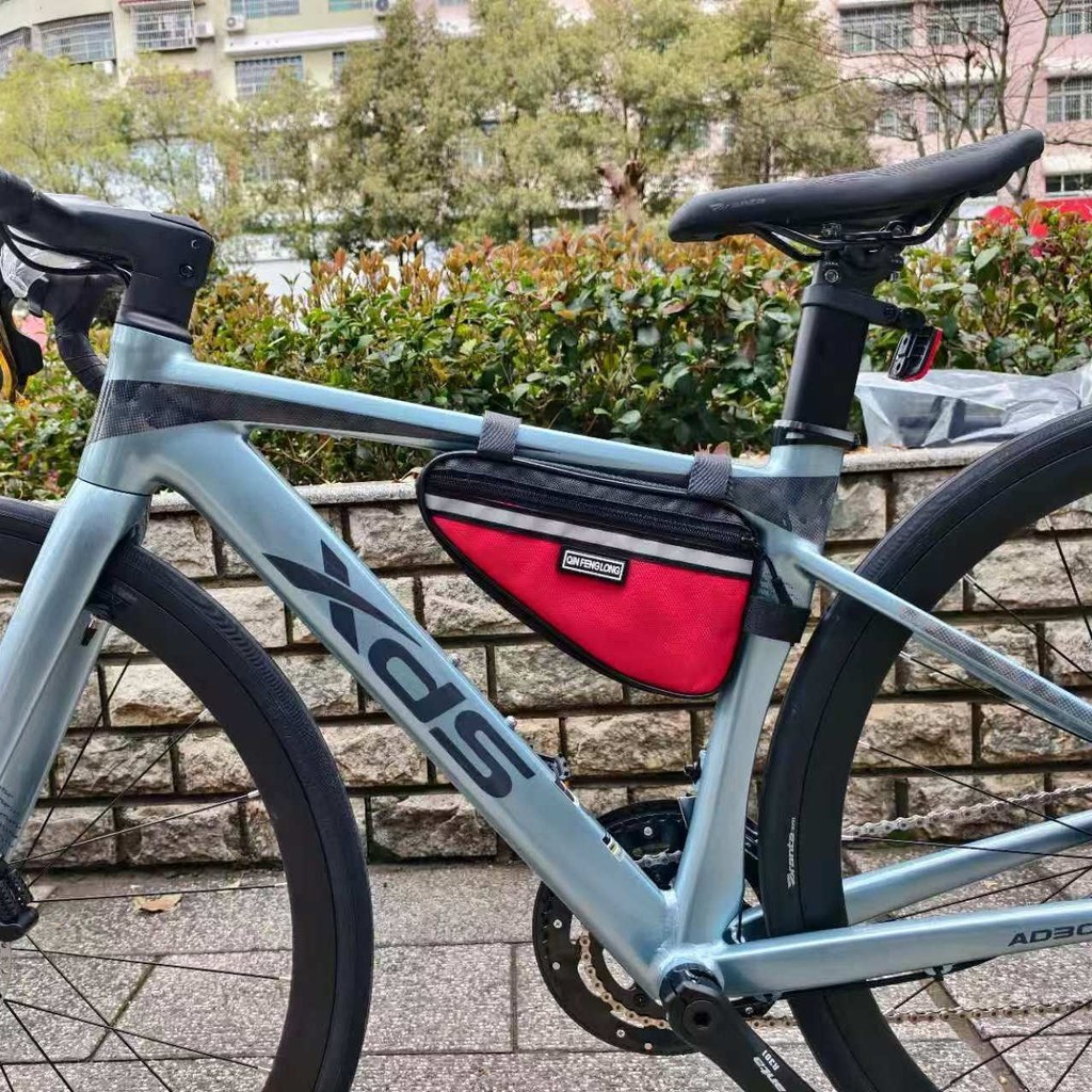 Bolsa triangular de grande capacidade para Mountain bike, bolsa com feixe cruzado, bolsa para selim de bicicleta de estr
