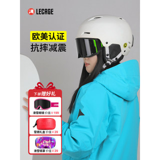 Le Kaiqi Capacete de Esqui Óculos de Neve Integrados Único Placa Dupla Equipamento de Esqui Equipamento de Proteção Femi