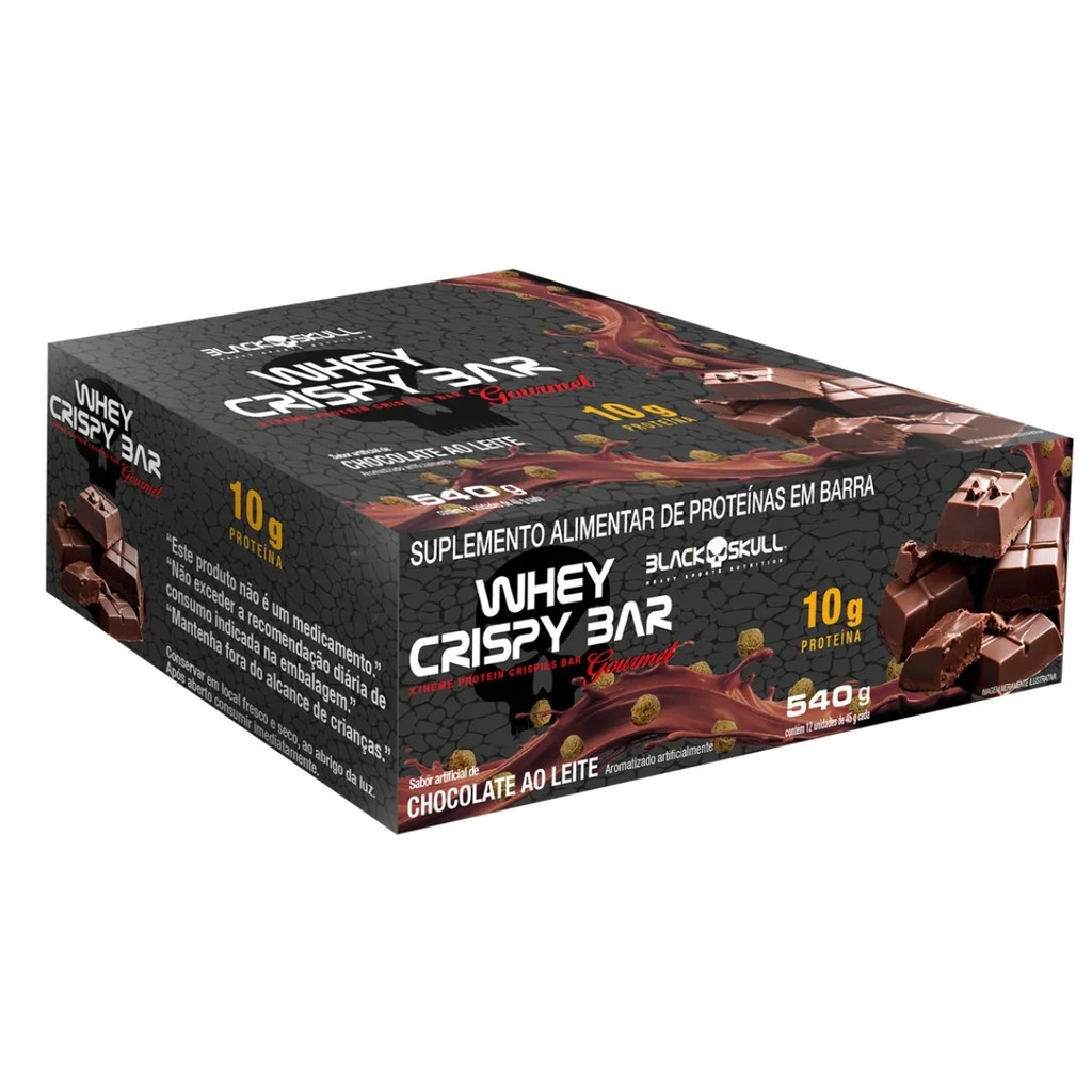Whey Bar Crispy Display Com 12 Unidades De 45g Blackskull