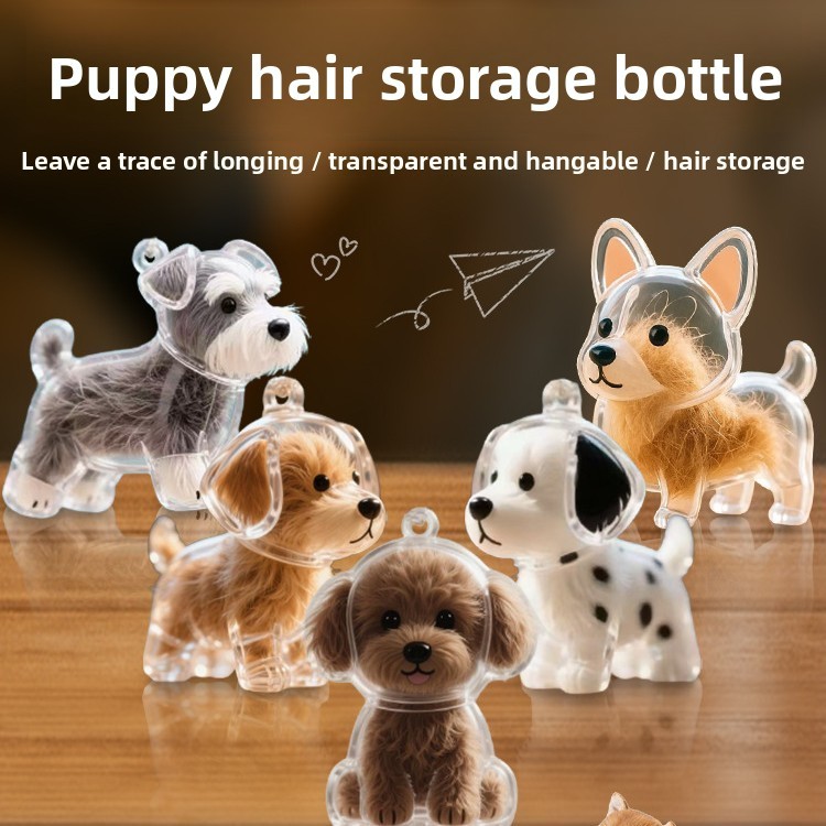 Chaveiro de Animal fofo pingente transparente caixa de armazenamento de cabelo acessórios pendentes