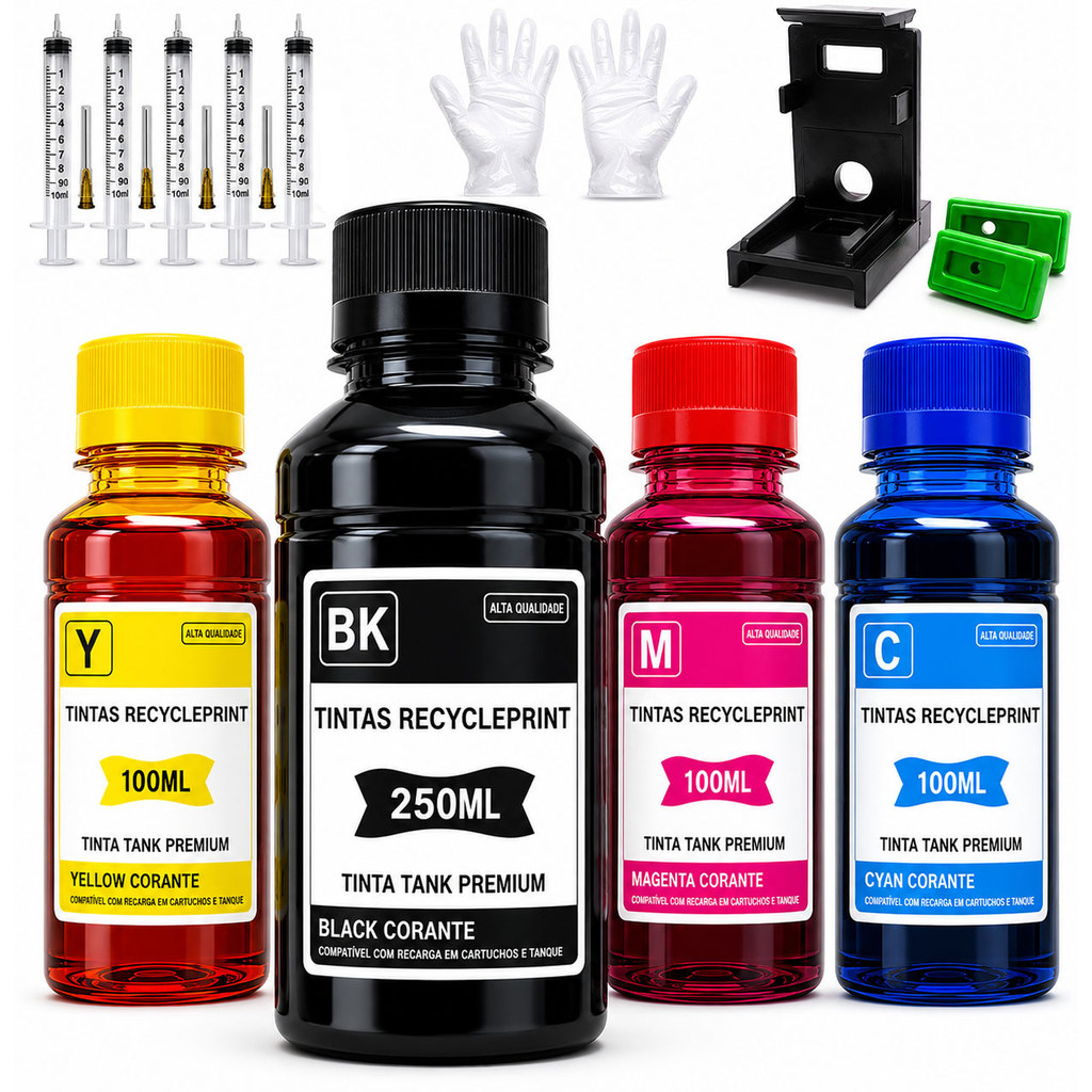Tinta Recarga Cartucho Para Impressoras Hp 2874 2774 2676 2974 2975 667 668 664 662