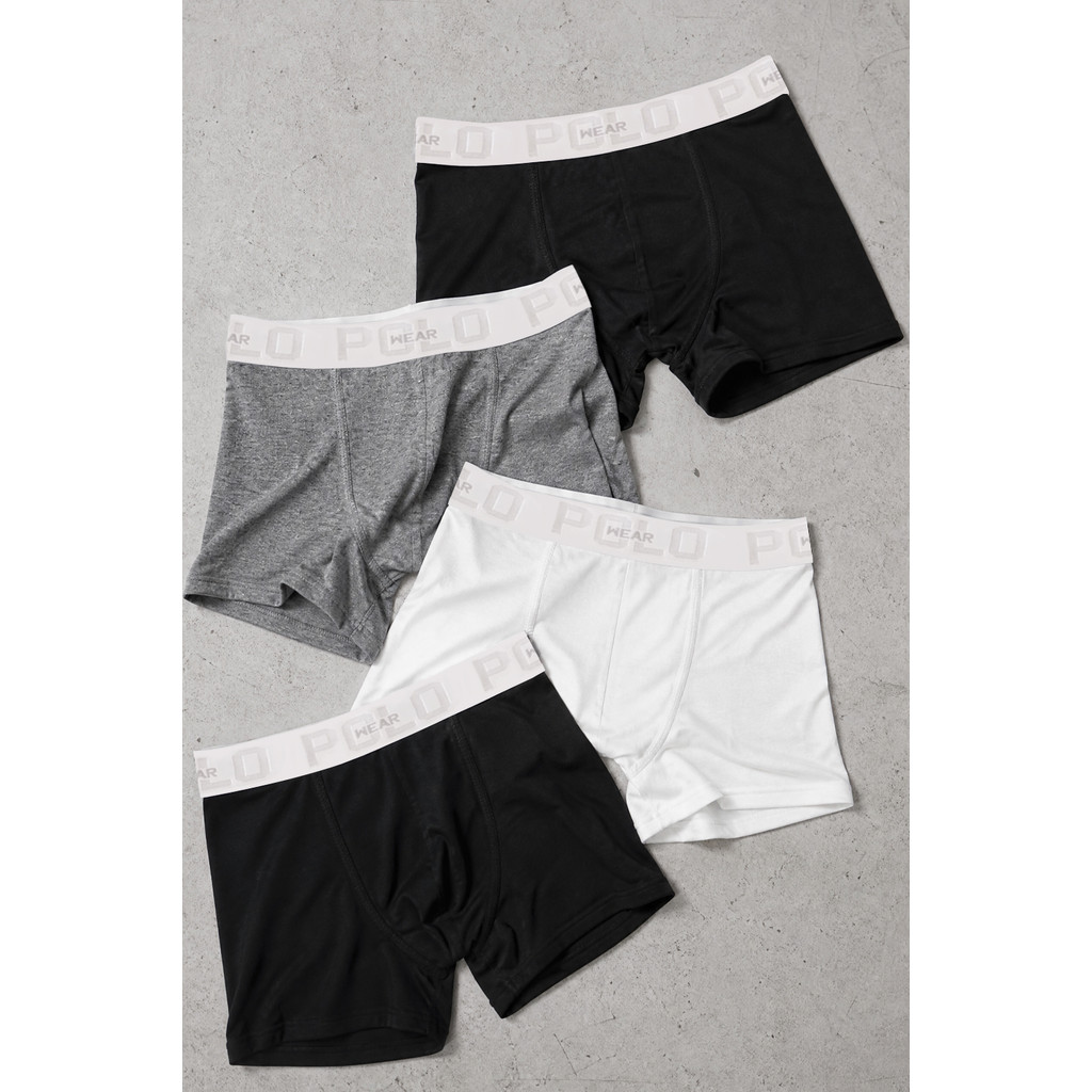 Kit 4 Cuecas Algodão Máximo Conforto Polo Wear Sortido