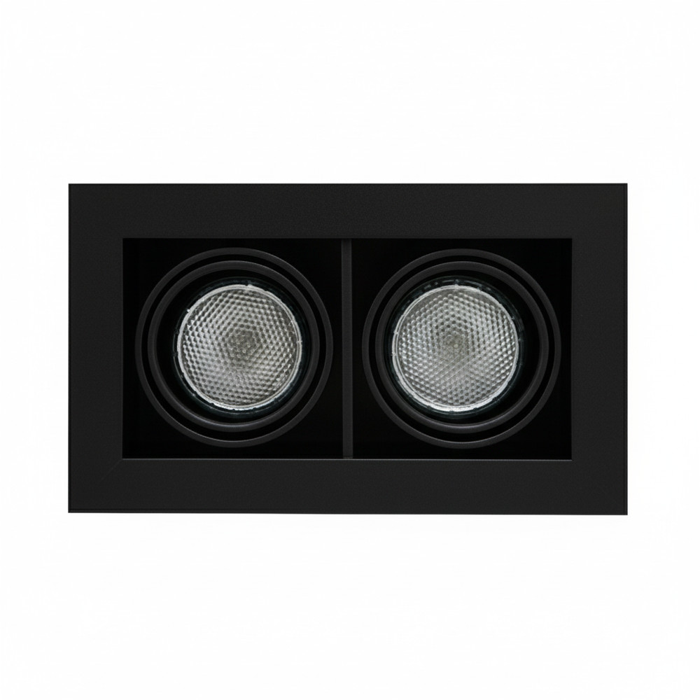 Spot Embutir Direcionável 360º Orbital Alumínio Technic 22,5x12,5x8,4 AR70 Duplo- D&D EM-367-1
