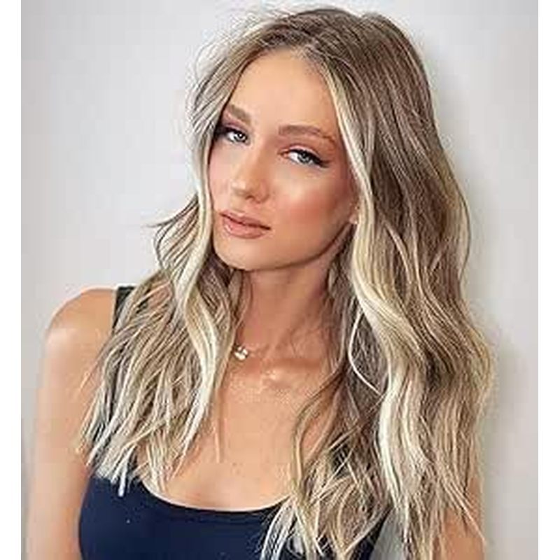 Peruca Frontal De Renda Com Destaque Loiro VEADR Para Mulheres , Loira Ombre Marrom , Perucas Marrons Destaques , Cabelo