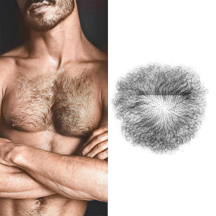 Mama mão-forçada Volume de cabelo peruca de mama aumentou cabelo de renda realista masculino corpo falso completo