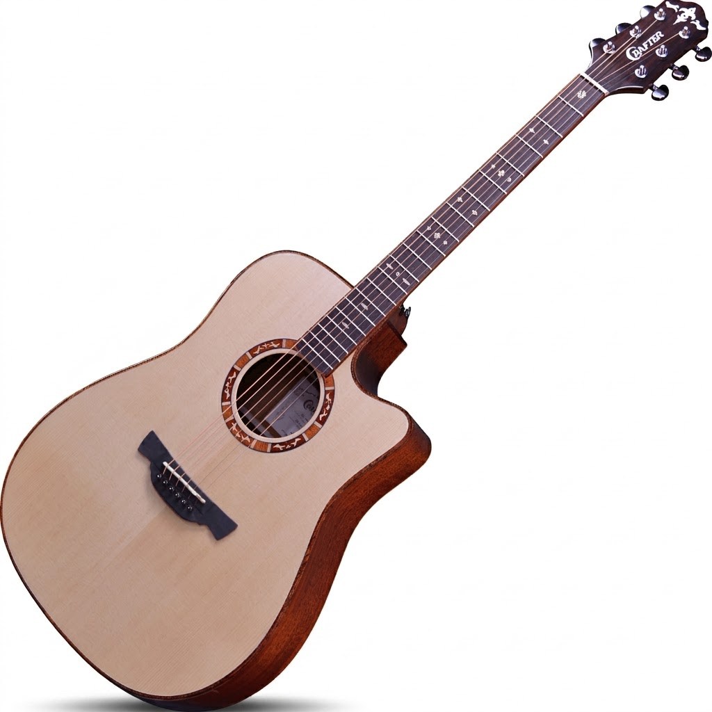 Violão Crafter D-16 Ce Pro Folk Aço Elétrico Cutway Stg Cor Natural Brilhante