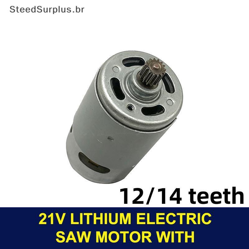 Motor DC SS 21V RS550 Com Engrenagem De Precisão 14/12 Para Serras Elétricas 28000RPM Desempenho BR