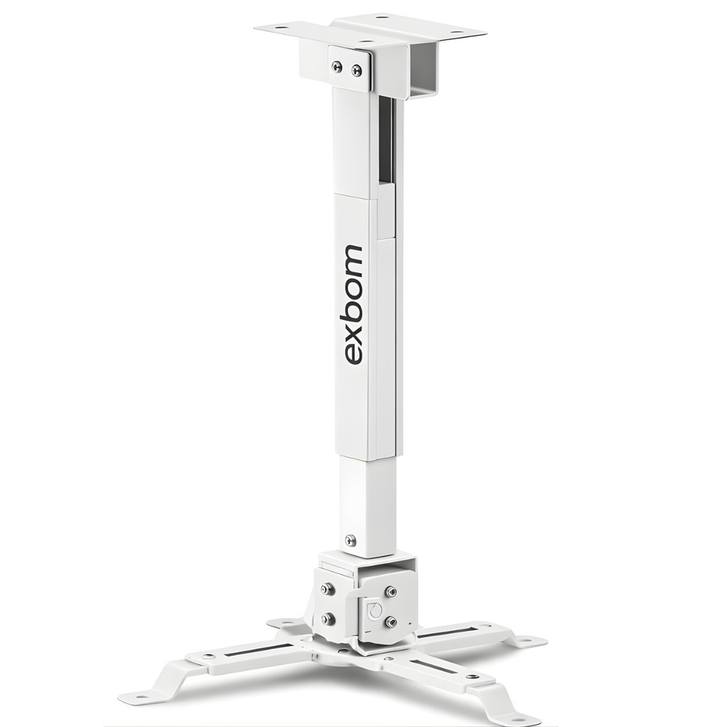 Suporte Projetor De Teto Datashow Universal Regulável Branco
