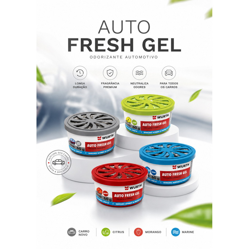 Arominha Gel Para Veículos 60g WURTH