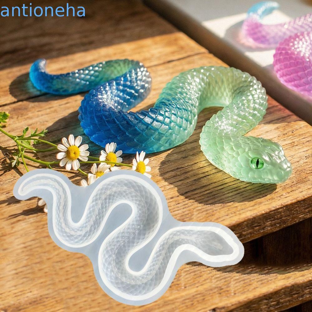 Molde De Cobras 3D ANTIONEHA , Silicone , Moldes Em Forma De Cobra Grande , Superfície Lisa