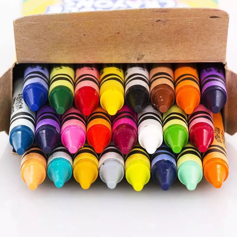 Crayola, giz de cera lavável em caixa com 24 cores, giz de cera colorido para desenho infantil 52-6924