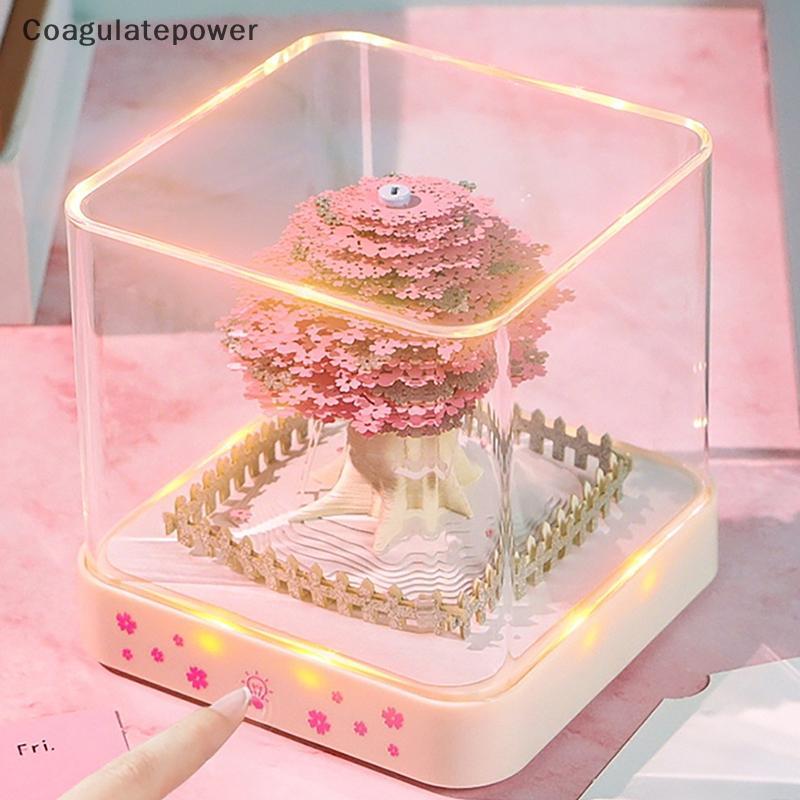 COA Time Piece Calendar 2026 Calendário De Mesa Com Luz LED Destacável 3D Escultura Em Papel Arte Bloco De Notas Present