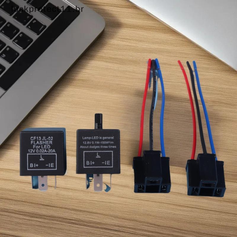 LTBR 12V 3 Pinos Ajustável LED Pisca Relé Transformar Luz Para Motocicleta Automotiva ~