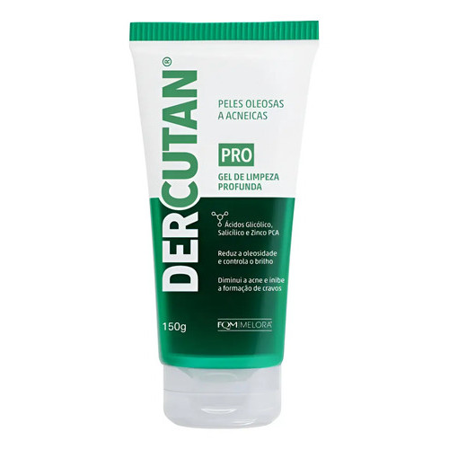 Gel De Limpeza Facial Melora Dercutan Pro 150g Antiacne Vegano Sem Parabenos Todo Tipo De Pele