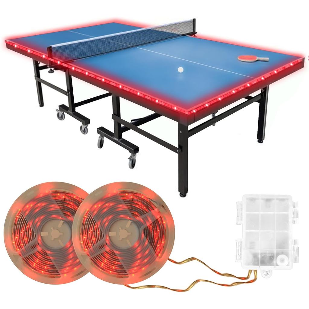 LED Ping Pong Table Light&Net Light, 14 Ft&13 Ft Light Net for Ping Pong Table&Net Table,16 Color Change, Durable & Wate