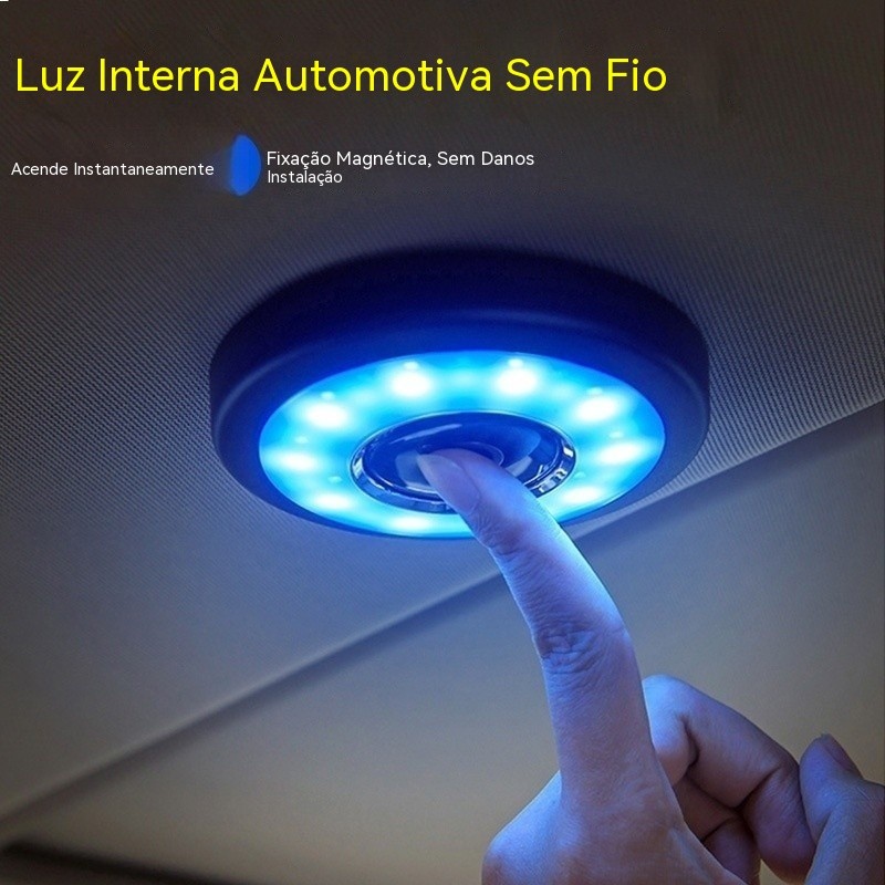 Luz de leitura interna do carro, iluminação LED, luz de toque para banco traseiro, luz de teto, luz de porta-malas, luz