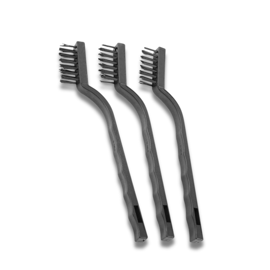 Jogo Escovas Limpeza Manual Nylon 3 Peças Para Ferramentas Peças Automotivas Uso Geral Vonder · foto 2