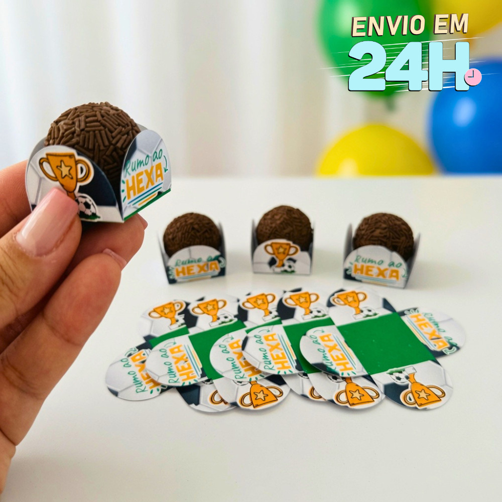 Forminha de Doces Copa do Brasil Futebol Personalizada no Tema /Lembrancinha de Festa /Aniversário