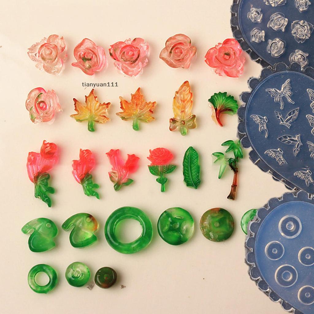 tianyuan111 Molde De Silicone De Coração 3D Rosa Laço Coelho Borboleta Unha Decorações De Arte Design DIY Placa De Estam