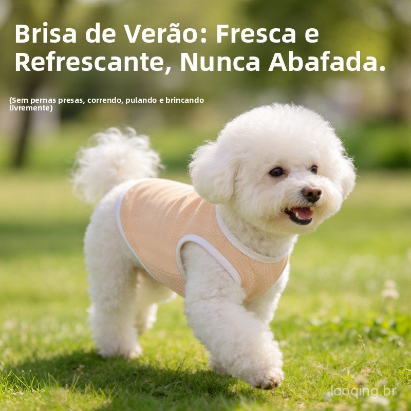 Colete para animais de estimação para primavera e verão, roupa universal de proteção solar para gatos e cães, vestuário