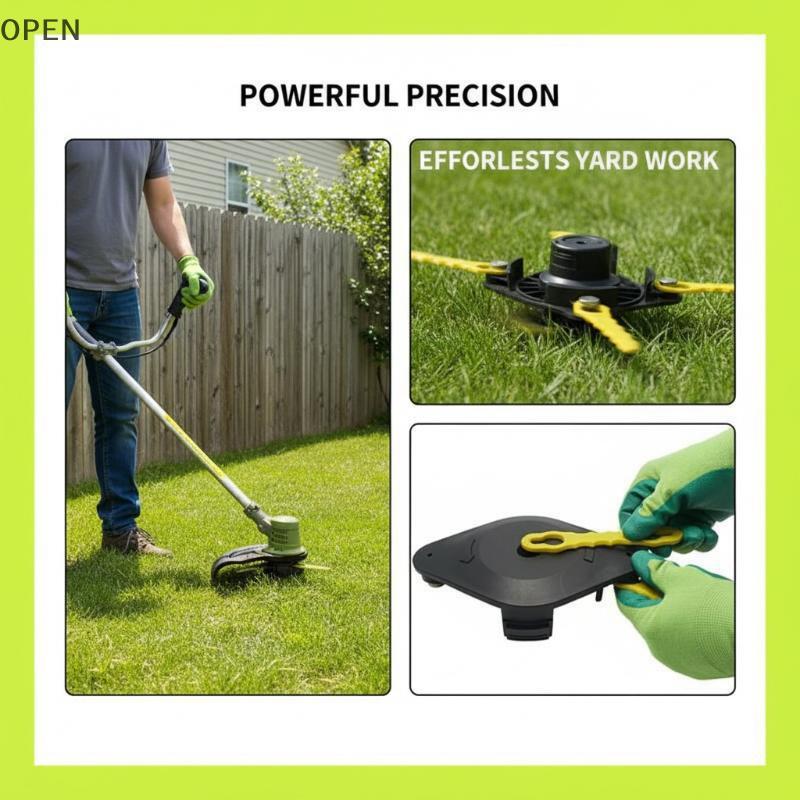 op 1 Conjunto Kit De Cabeça De Substituição Para Aparador De Grama Com Plástico Durável 10/20 Jardim Gramado Capina Quin