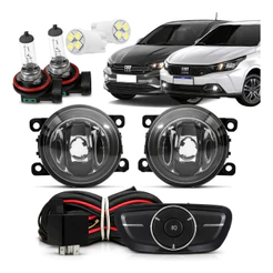 Kit Farol De Milha Fiat Argo Cronos 2017 A 2022 Neblina Branco