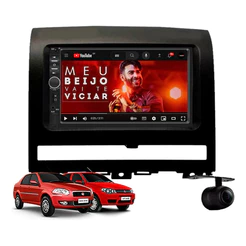 Central Multimídia Fiat Siena Preto 2004 À 2012