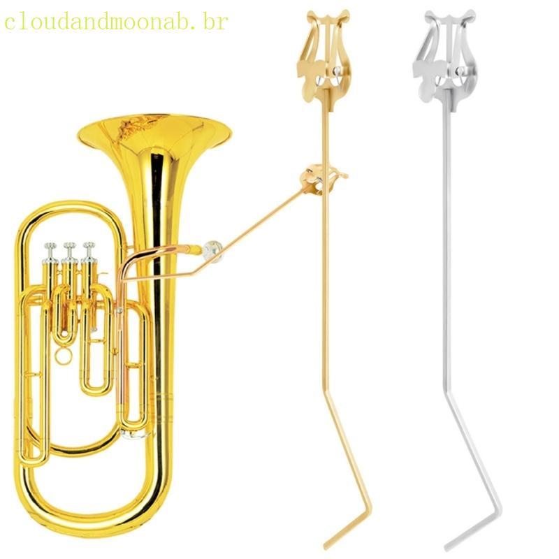 CLO Braçadeira Lira Tuba Marchas Clipe Pontuação Metal Chapeamento Folha Música Instrumento Bronze Musical