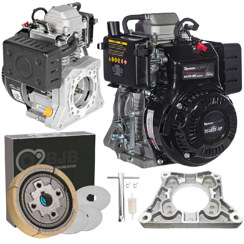 Motor Gasolina Para Compactador Sapo Com Embreagem Completa 4 Tempos