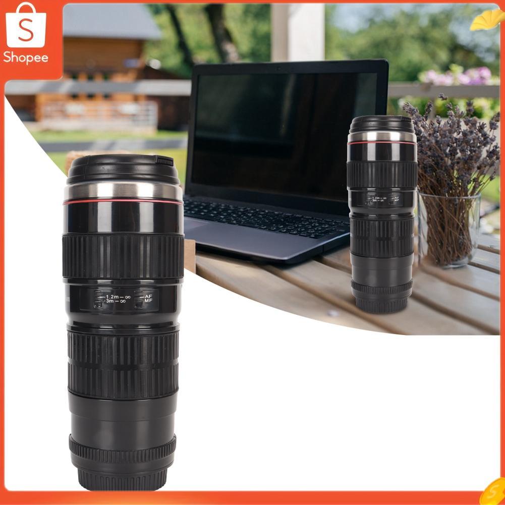 Hap Aumotop lente de câmera caneca de café de aço inoxidável copo de viagem isolado para homens mulheres foto divertida