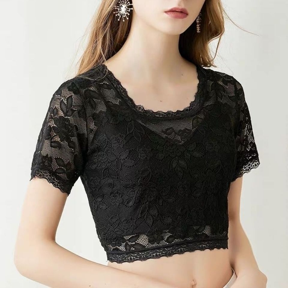 Novo produto novo estilo gola falsa estilo ocidental camisa de renda superior renda gola falsa feminina All-Match em tor