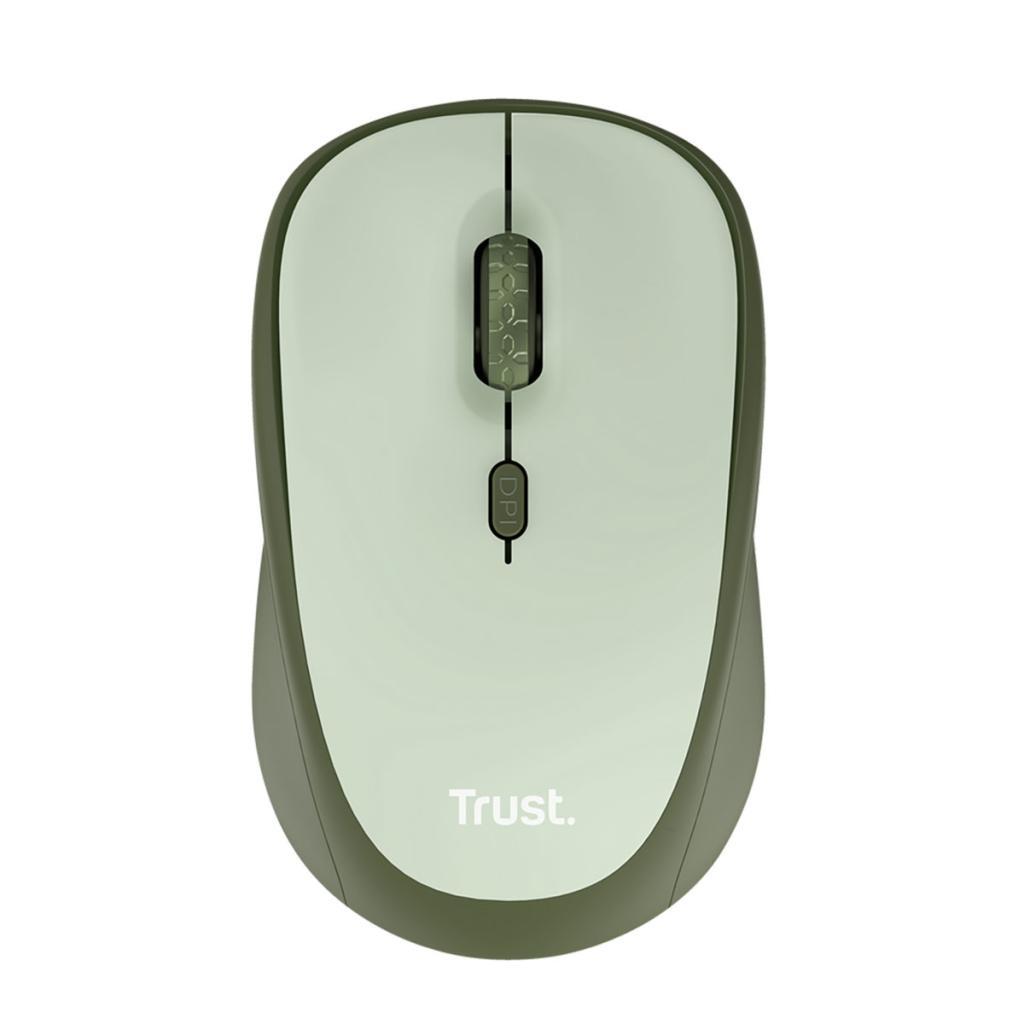 MOUSE SEM FIO TRUST YVE+ SILENT VERDE 24552-03