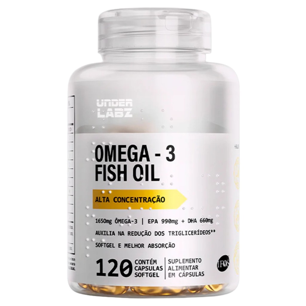 Omega 3 Fish Oil Clinical Series Pote Com 120 Cápsulas Under Labz