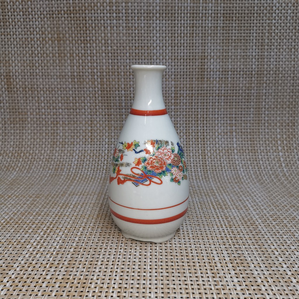 Japão importado cerâmica Kutani-yaki pintado 250ml frasco de saquê dispensador de vinho conjunto de vinho vaso flores li