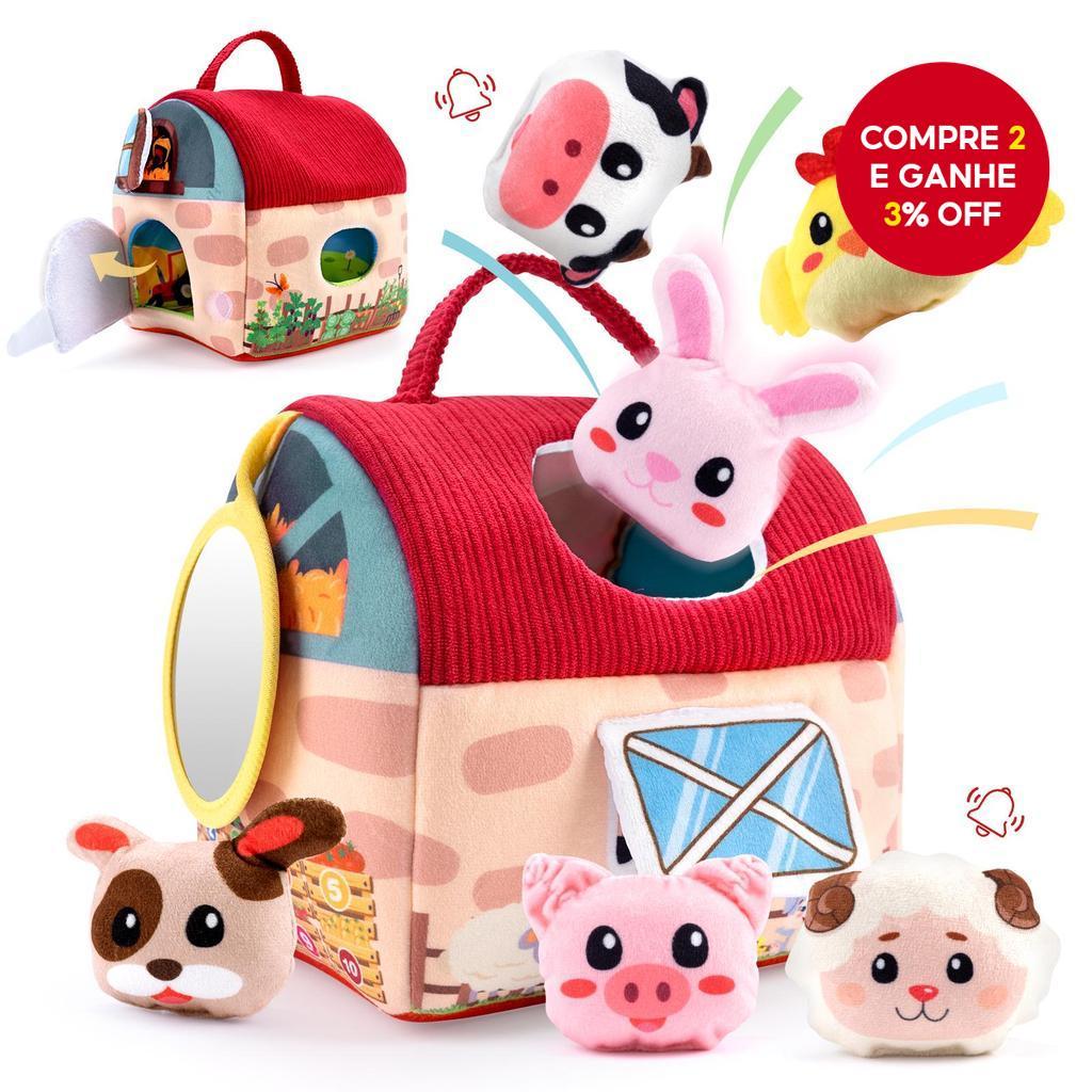 Brinquedos De Celeiro Macio Para Bebês Com Animais De Pelúcia - Brinquedo Sensorial Montessori Para Crianças