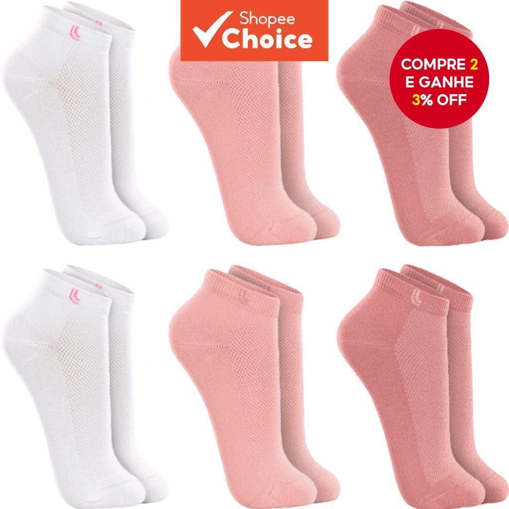 6 Pares de Meias Cano Curto de Algodão Lupo Originais Unissex para Homens e Mulheres