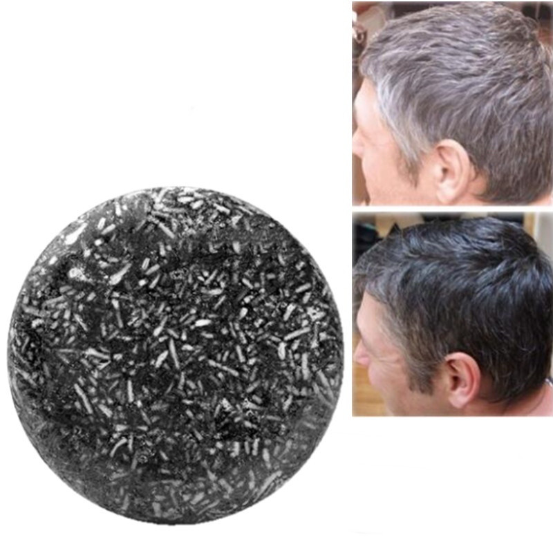 Sabonete tonalizante para cabelo, usado para tingir os cabelos, corante capilar em bloco, repara cabelos brancos/grisalh