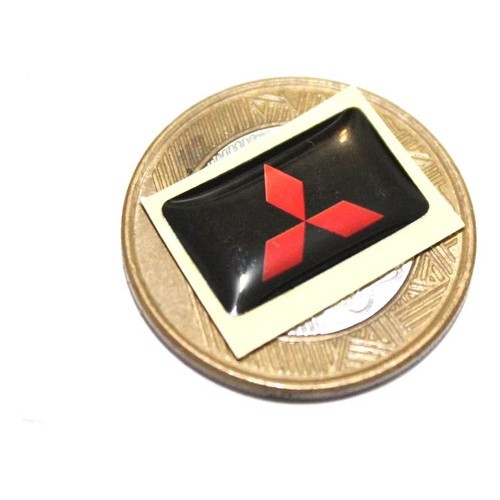 Mini Emblema Mitsubishi Painel Pajero L200 Asx Lancer Eclips Preto