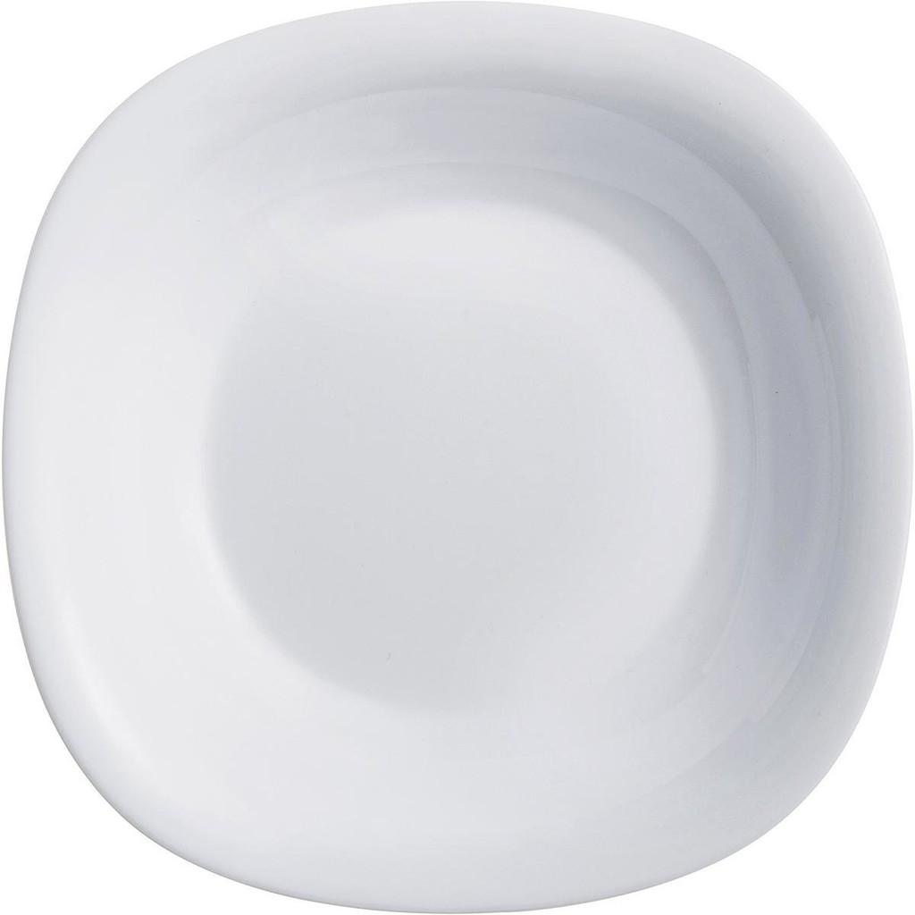 LUMINARC CARINE PRATO FUNDO 4x21x21cm VIDRO TEMPERADO BRANCO 6 PEÇAS