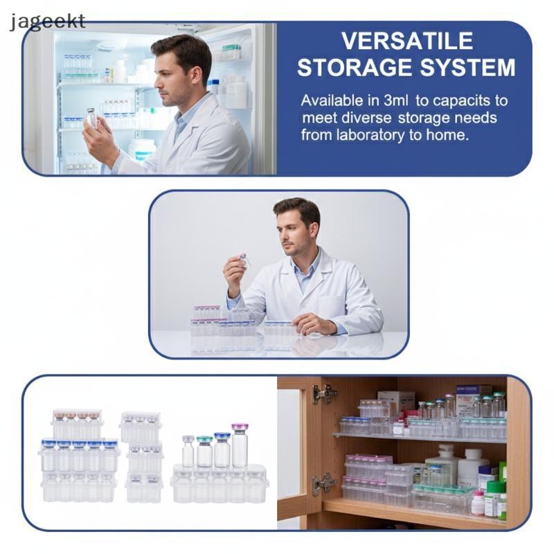 [jageekt] Caixa De Armazenamento De Microtubo , Plástico Estável Para Laboratório 3 5 7 10mL , Suporte Frasco , Organiza