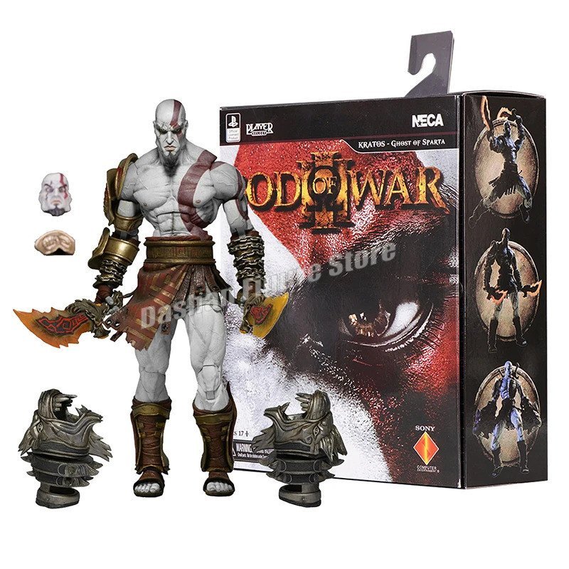 Figura de Ação NECA God of War Ghost of Sparta Kratos 18cm PVC Articulada Colecionável Modelo Ultimate Kratos Brinquedos