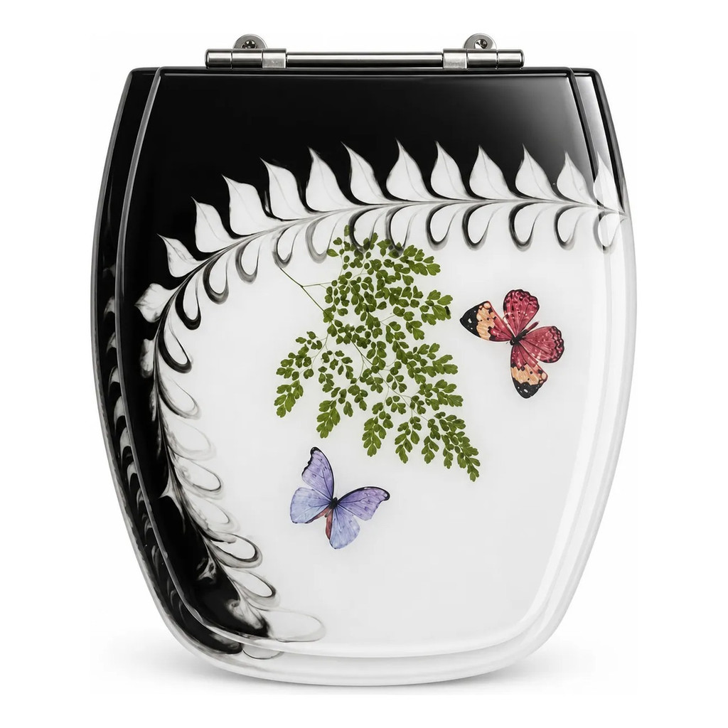 Tampa De Vaso Decorada Acrilico Bicolor Preto/br Thema Incep