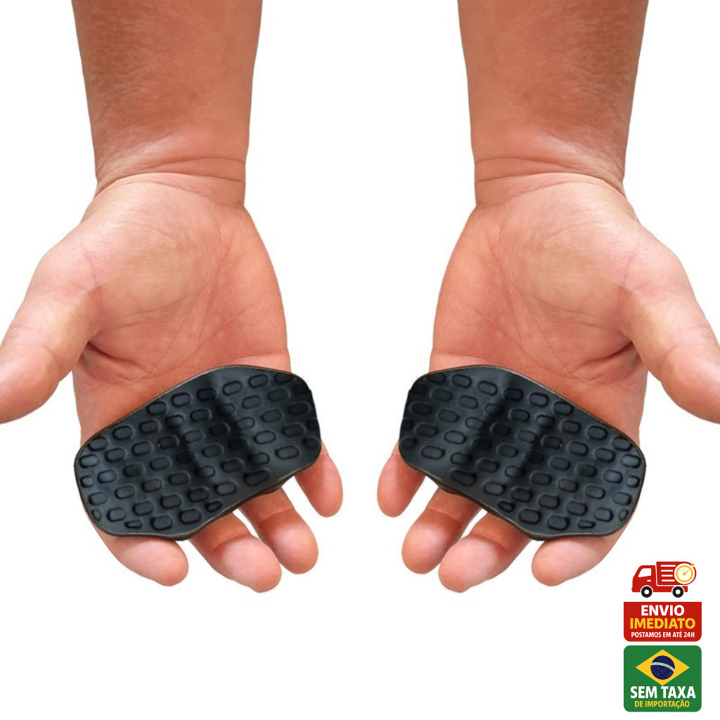 Strap Half Finger Grip Palmar Tala Musculação Unissex Borracha Confortável Exercícios Envio Imediato