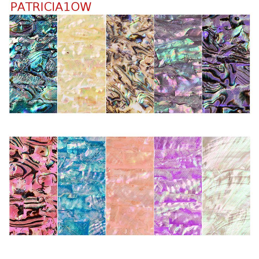 PATRICIA1OW 3D Adesivo De Unha 1Pc Abalone Shell Fatia Unhas Folhas Manicure Decoração De Arte De Prego