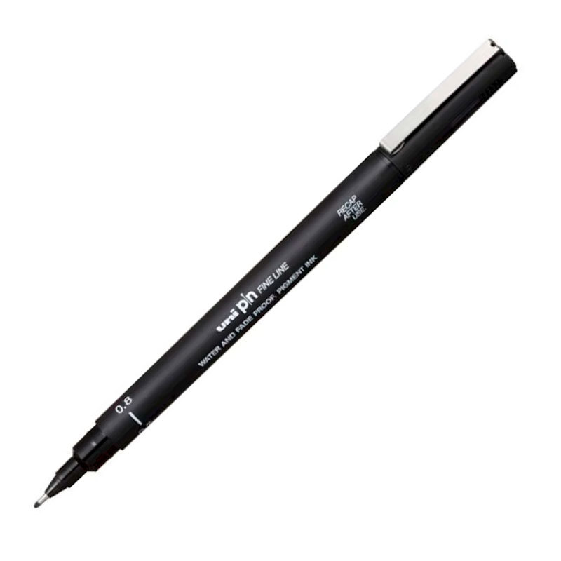 Caneta Nankin Uni Pin fine line 0.8 Preto Mitsubishi