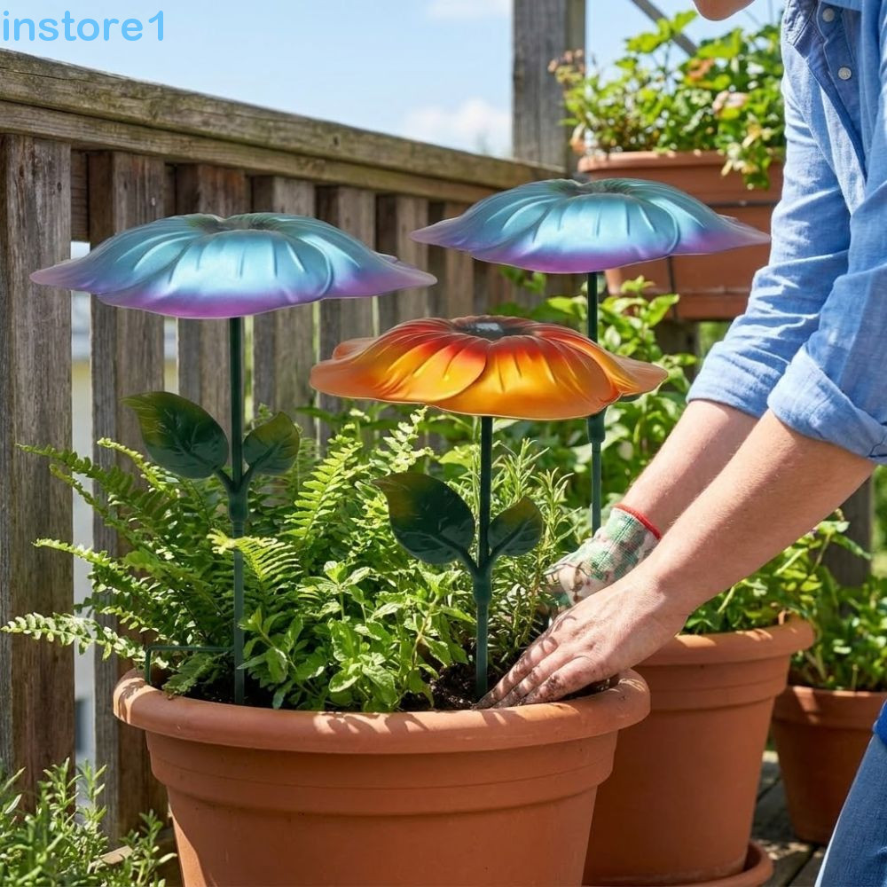 INSTORE Capa De Protetor Solar De Planta , Guarda-Chuva De Sombra Em Forma De Flor De Arte Ferro , Estaca Resistente Às 
