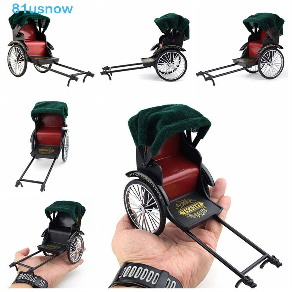 Brinquedo De Triciclo De Simulação USNOW1 , Modelo Clássico Vintage De Três Rodas Em Miniatura De Bicicleta Liga