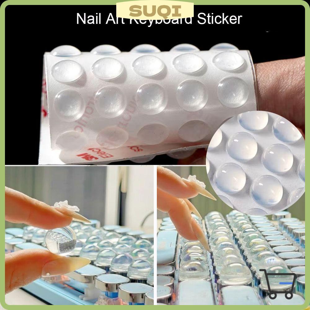 Adesivo De Teclado SUQI Nail Art , Adesivos Hemisférico De Silicone , Aumento De Teclados